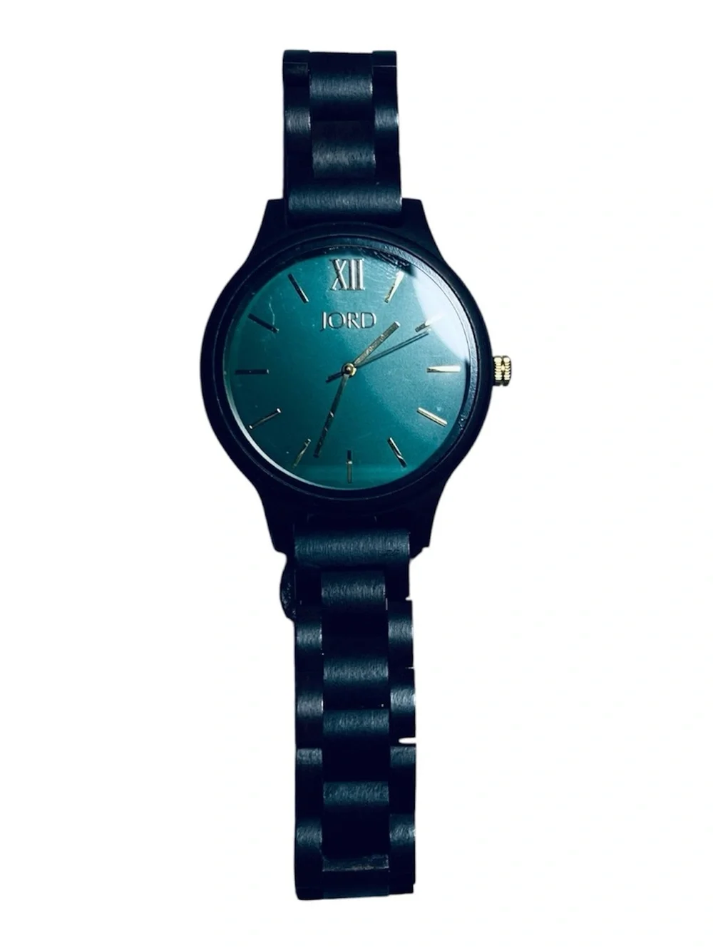 JORD Frankie Series Dark Sandalwood & Emerald Minimalist Wood Watch, 1L32).
